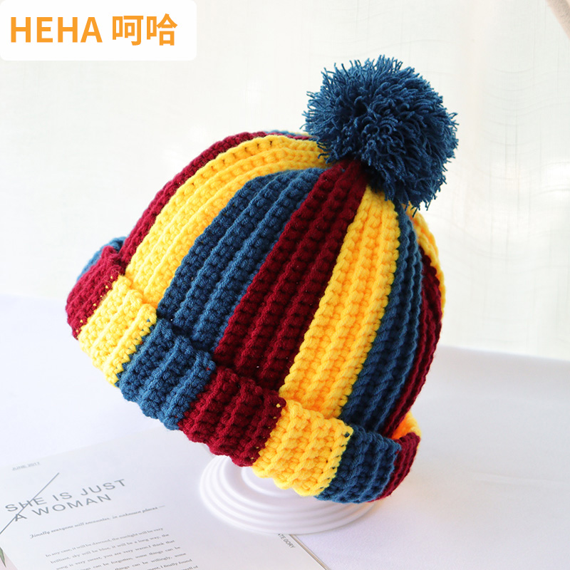 呵哈手工钩针编织毛线材料帽子