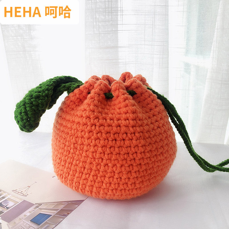 呵哈钩针编织diy毛线丑橘材料包