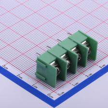 DBT10-7.62-4P-GN-P 栅栏式接线端子 7.62mm 每排P数:4 排数:1 直