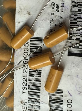 T322E226K035AT 直插钽质电容器  T322 35V22uF 10%美国基美Kemet