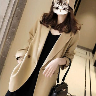 春秋高级炸街显瘦百搭西服 外套女2025新款 韩版 宽松休闲廓形西装