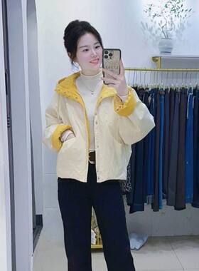 洋气夹棉棉服外套女款冬季棉袄