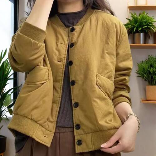 轻薄保暖棉服女短款显瘦棉衣外套