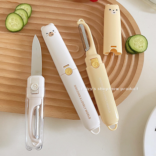 水果刀双头锋利二合一两用切菜辅食瓜果小刀家用宿舍多功能削皮刀