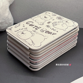 可爱折叠镜子学生宿舍女梳妆台化妆镜台式 桌面可立办公室桌上便携