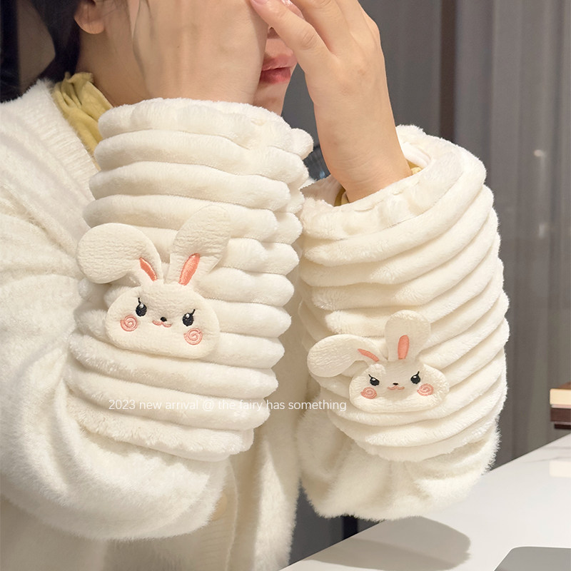 防脏袖套女2023新款套袖短款可爱手袖头秋冬季办公室工作上班护袖