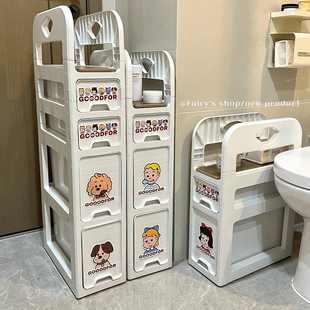 夹缝收纳架带轮小推车卫生间浴室厨房缝隙储物柜多层可移动置物架