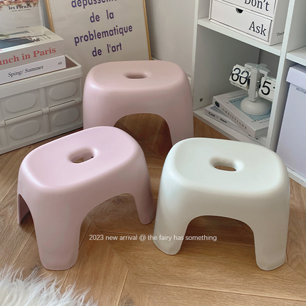 可爱小凳子家用小型塑料可叠放换鞋凳加厚浴室矮凳客厅茶几板凳