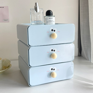 多层桌面收纳盒抽屉式家用梳妆台学生宿舍大容量化妆品整理置物架