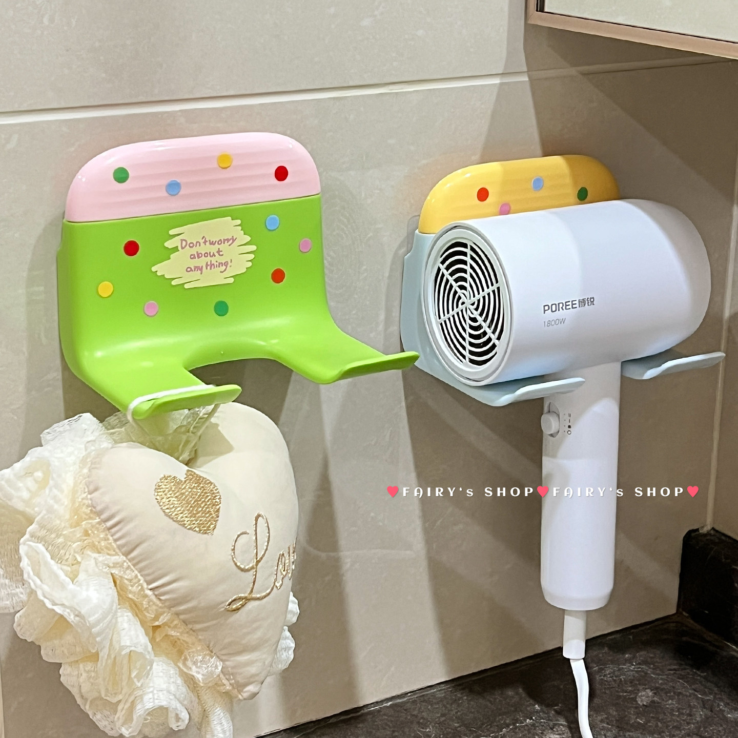 吹风机置物架卫生间壁挂式免打孔