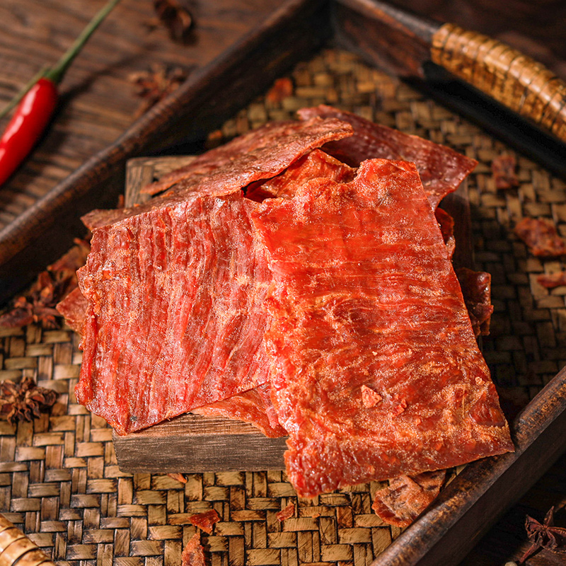 3王福记酥香猪肉脯靖江特产熟食香脆网红香辣味肉干即食肉片100g