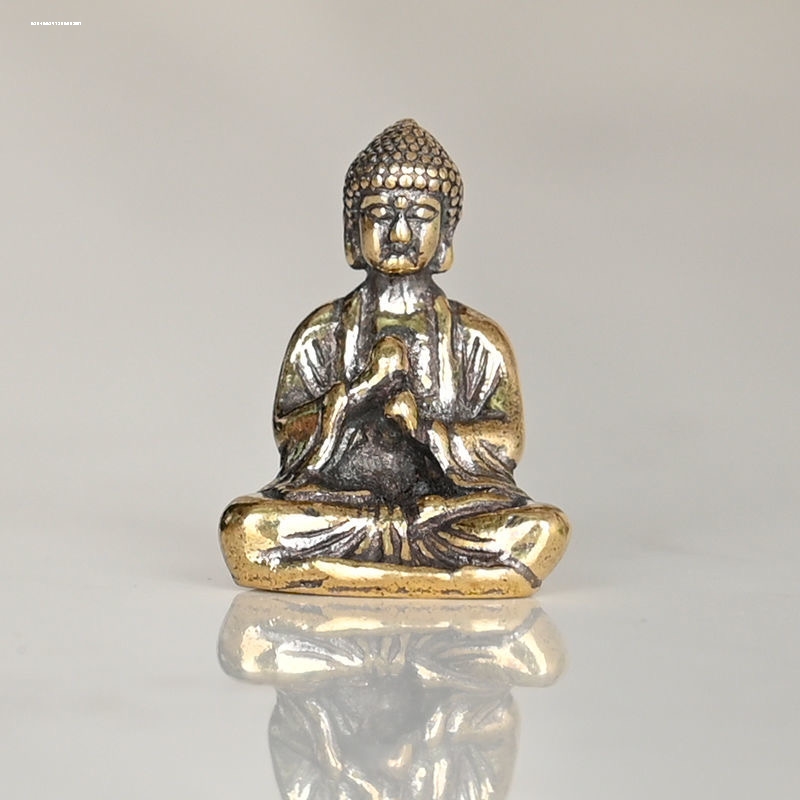 禅意达摩祖师实心黄铜摆件仿古佛祖居家供佛书房镇纸铜器工艺收藏