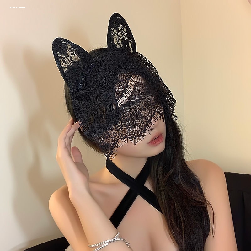 狐狸猫女面具唱歌成人假面罩万圣节化妆舞会全脸舞台复古风妖直播