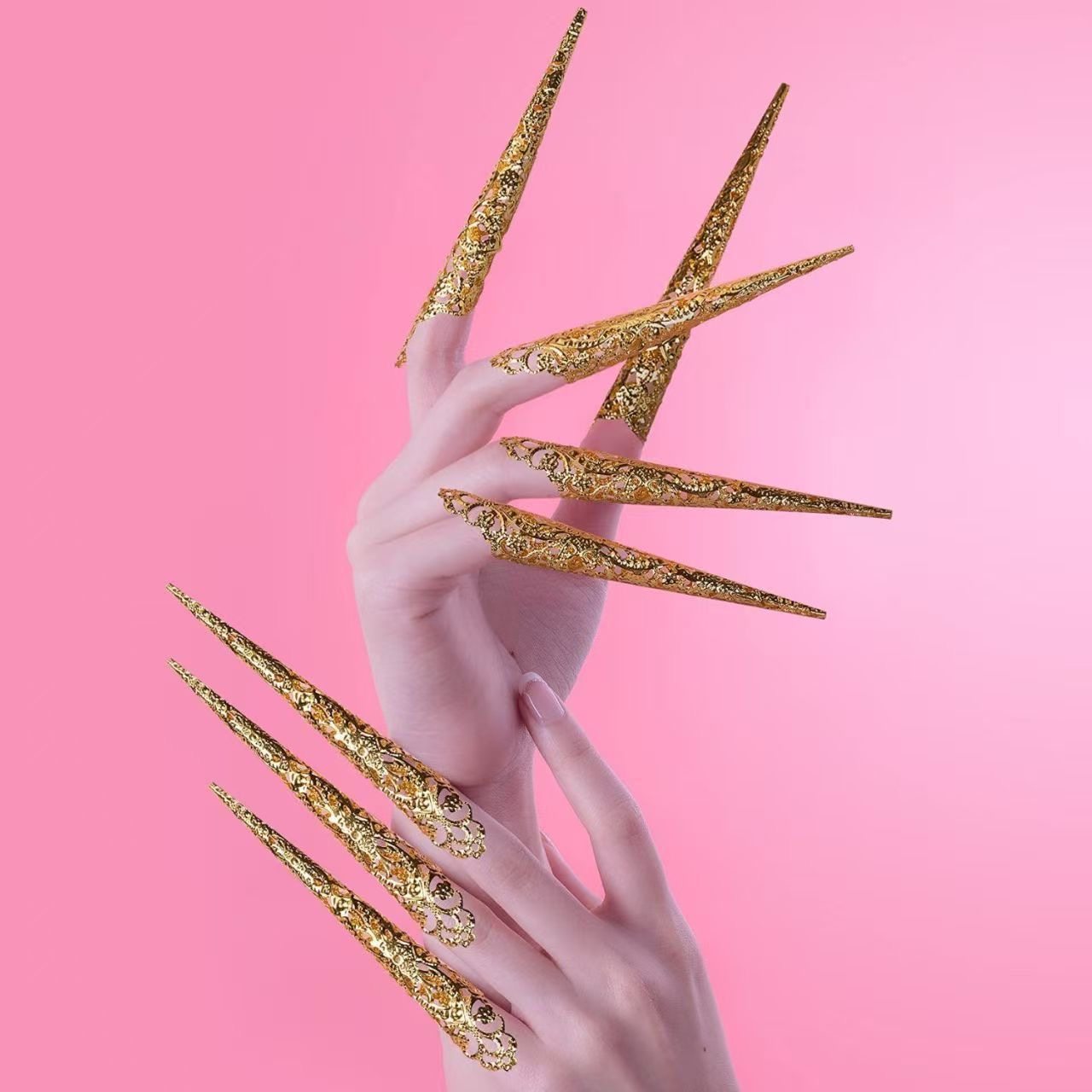 傣族长甲千手观音宫廷同款假长指甲套护甲套古装肚皮舞蹈表,饰品/流行首饰/时尚饰品新,戒指/指环,淘宝优惠券,粉丝福利购,淘宝优惠卷