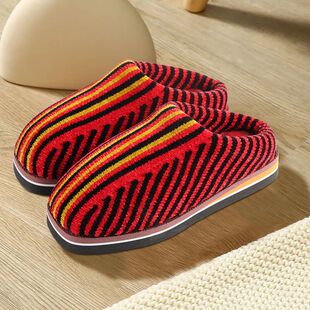 金丝绒棉拖鞋新款男女拖鞋纯手工编织棉拖鞋居家冬季保暖成品拖鞋