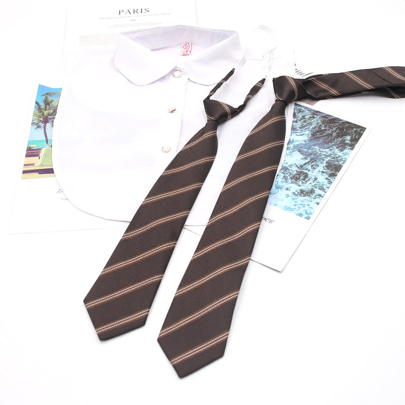 jk领带女学生日系学院风免打dk衬衫情侣搭配西装制服衬衣短领带潮