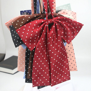 大大长柄领结波点气质学院风领花可爱jk配饰学生女制服领带青春潮