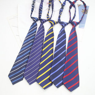 蓝色条纹懒人免打日系学院风复古领带女学士服领结衬衫配饰学生