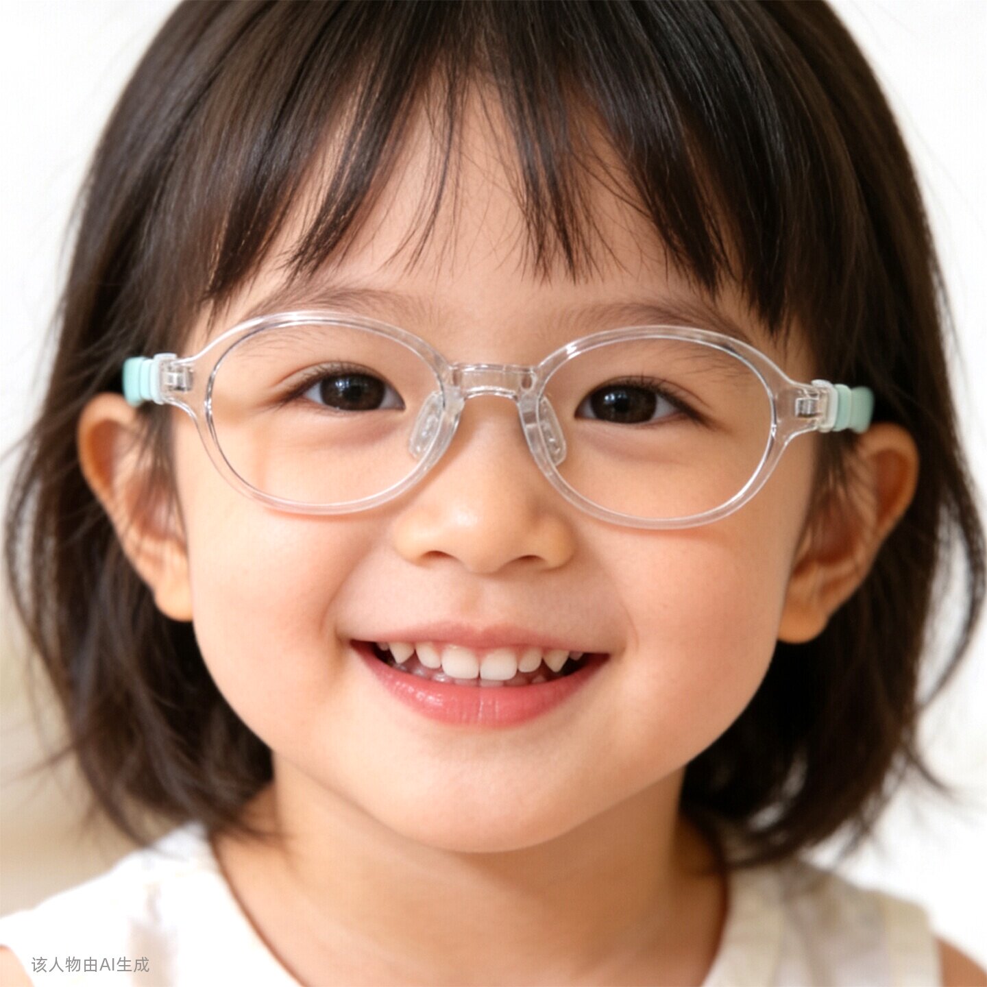 专配0-3周岁婴幼儿童40□15透明椭圆远视弱视斜视近视散光眼镜架