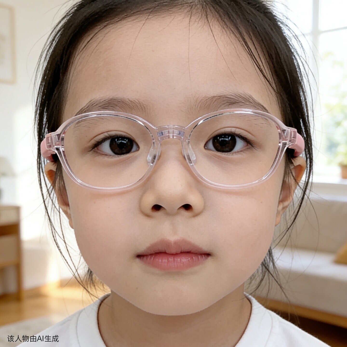 专配0-4周岁42□15婴幼儿童椭圆透明眼镜硅胶架近视远视散光弱视