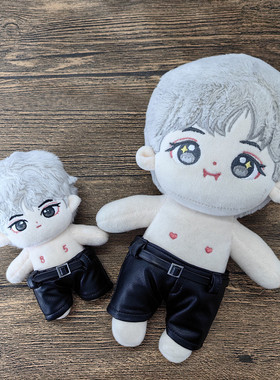 现货娃衣皮裤10cm15cm20cm皮质西裤棉花娃娃公仔玩偶裤子皮裤