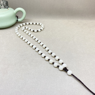 BOYI【慧心】菩提根玉石观音吊坠挂绳项链绳手编玉佩挂坠绳子男款