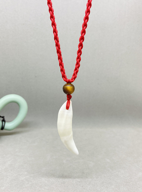 BOYI民族风项链狗牙吊坠男学生随身个性挂件霸气简约配饰