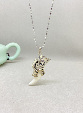 BOYI【饿狼之吻】吊坠个性潮男生配饰霸气狗牙送男友时尚项链