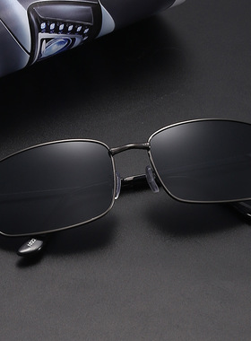 2025夏季变色偏光太阳镜男士开车夜视眼镜黑色金属墨镜钓鱼骑行