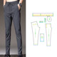 样板九分裤 服装 133修身 男打版 剪图纸 小脚纸样宽松潮流长裤 20新款