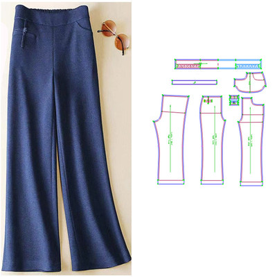 服装纸样新款女装阔腿