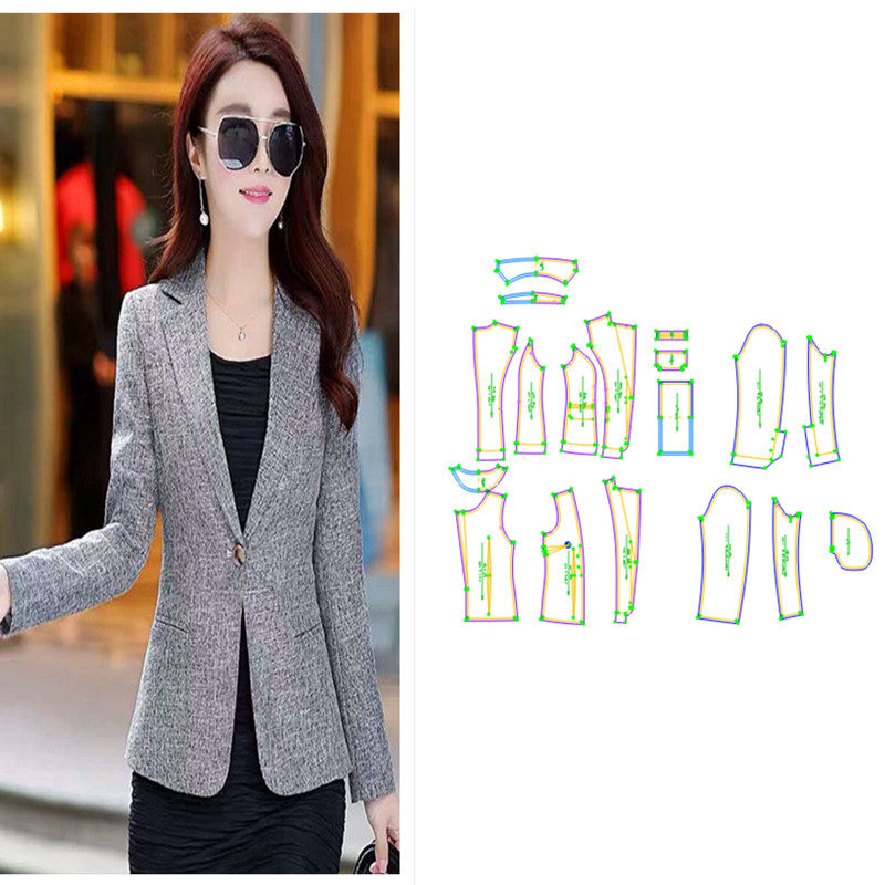 三轻奢纸样秋装修身小西服421DIY休闲短款外套11女打版服装剪图纸,个性定制/设计服务/DIY,针织类定制/加工,淘宝优惠券,粉丝福利购,淘宝优惠卷