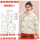 缝纫图纸样1121款 宽大羽绒服纸样裁剪样板图DIY1 冬季 立领插肩袖