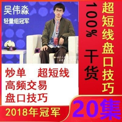 吴伟淼期货培训视频超短线炒单日内高频交易盘口技巧20集视频教程