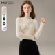 新款 气质半高领法式 别致针织衫 2025秋季 女蕾丝花边洋气打底衫 上衣
