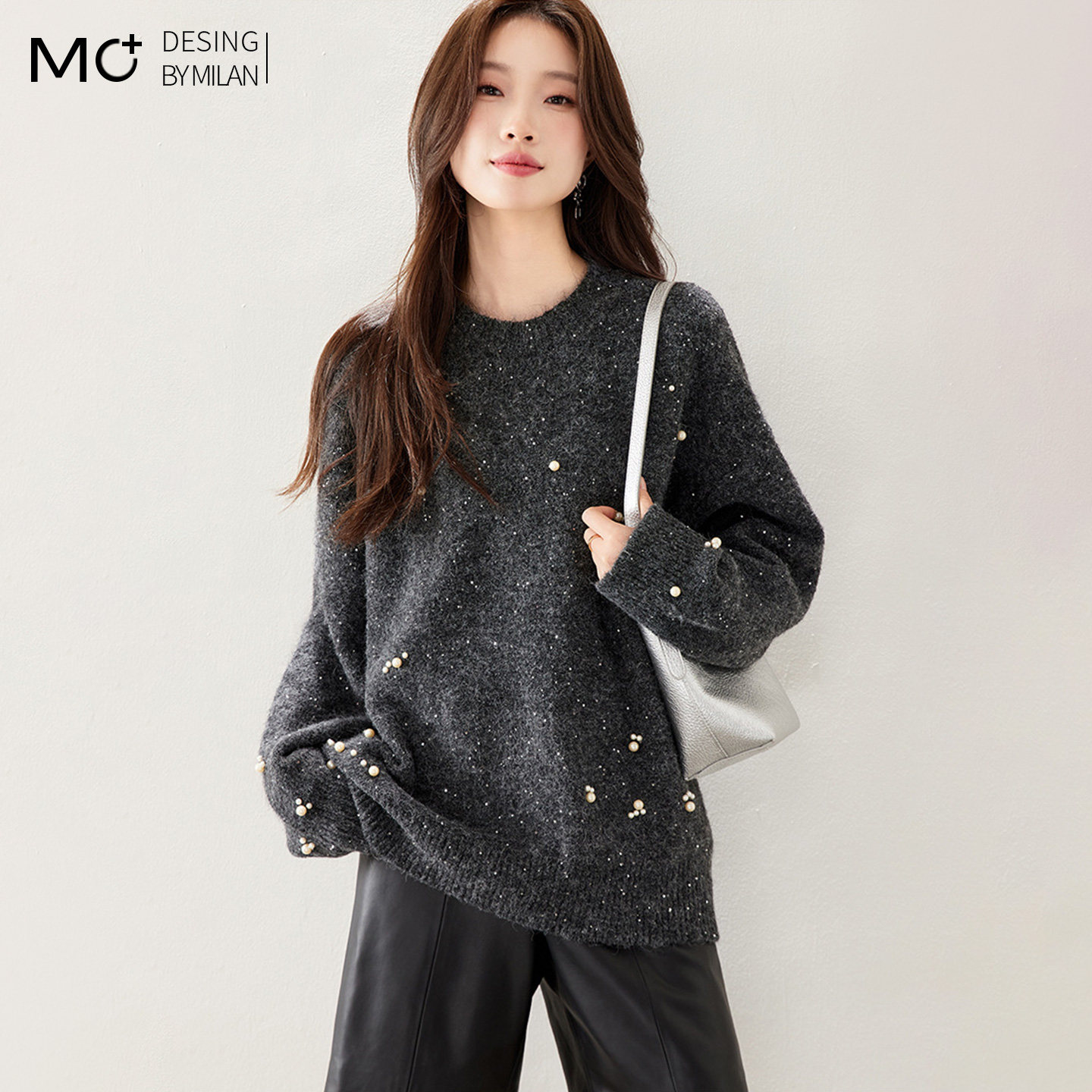 2026春季今年流行港风漂亮好看钉珠高级感毛衣女款针织衫厚