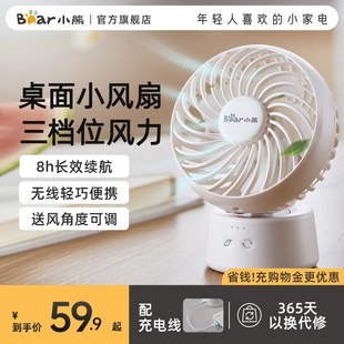 办公室宿舍桌面轻音便携手持usb迷你小型风扇 小熊电风扇家用台式