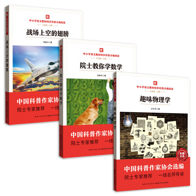 中小学语文教材同步科普分级阅读 趣味物理学  战场上空的翅膀 院士教你学数学 中国科普作家协会选编 院士专家推荐 一线名师导读 - 实物图