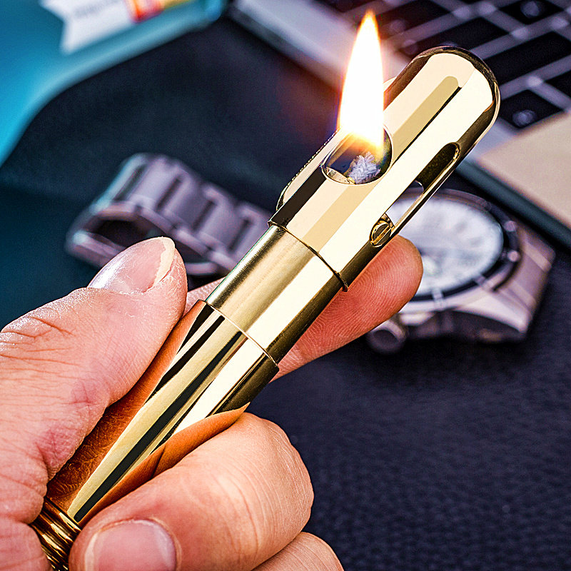 黄铜煤油打火机 推拉式创意奇特自动点火战壕二战个性复古火机男在类目 ZIPPO/瑞士军刀/眼镜, 品牌打火机及配件, 其它, 煤油打火机中 - 来自Buy2taobao.com提供专业的淘宝代购服务