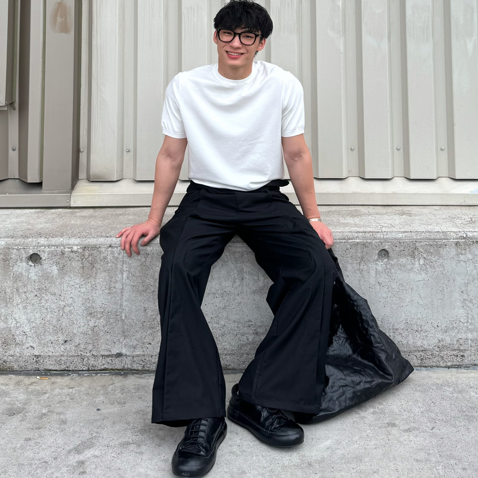 Free Verse白色透气修身正肩t恤夏季小领口短袖通勤老钱高级感