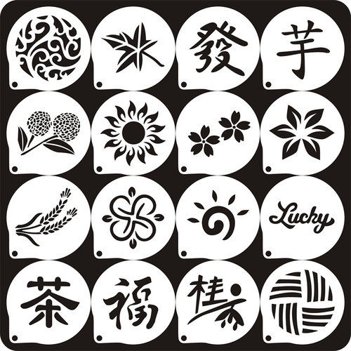 4寸5寸软欧包撒粉模具 芋字茶字面包艺术造型装饰印花喷花糖粉筛