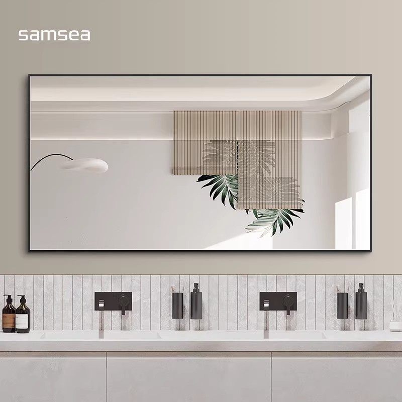 壁挂浴室镜铝框贴墙卫浴镜洗手台厕所化妆镜定制挂墙式卫生间镜子,住宅家具,穿衣镜,淘宝优惠券,粉丝福利购,淘宝优惠卷