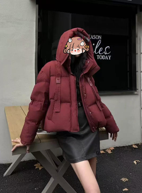 H99266软软短飘带泡芙羽绒服2025早春新款