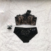 蜜桃派PJ日系salon高端文胸内衣套装 可拆卸抹胸蕾丝性感可爱仙女