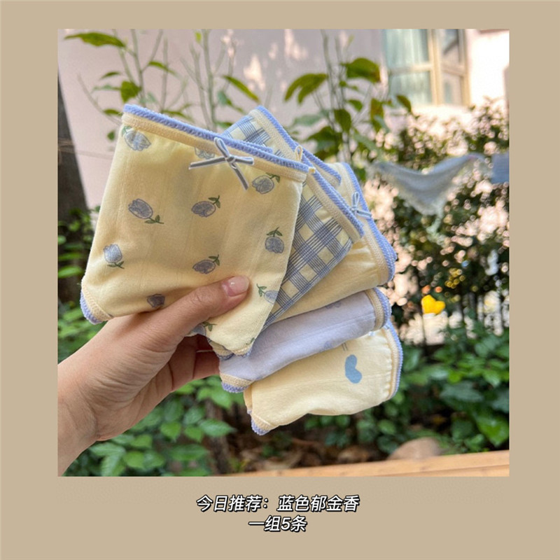 纯棉郁金香内裤少女三角裤