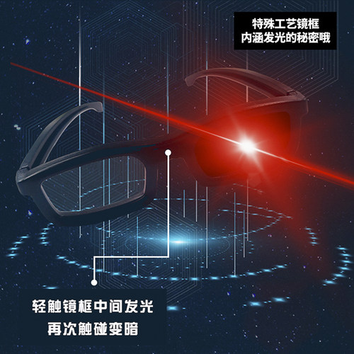 led发光眼镜柯南同款终结者抖音