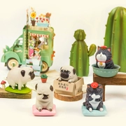 Nhà điện ngôi nhà Wuwu Bazaar màu đen vui nhộn chính hãng 52TOYS hộp trứng mèo chó dễ thương búp bê để làm hoạt hình xung quanh - Capsule Đồ chơi / Búp bê / BJD / Đồ chơi binh sĩ