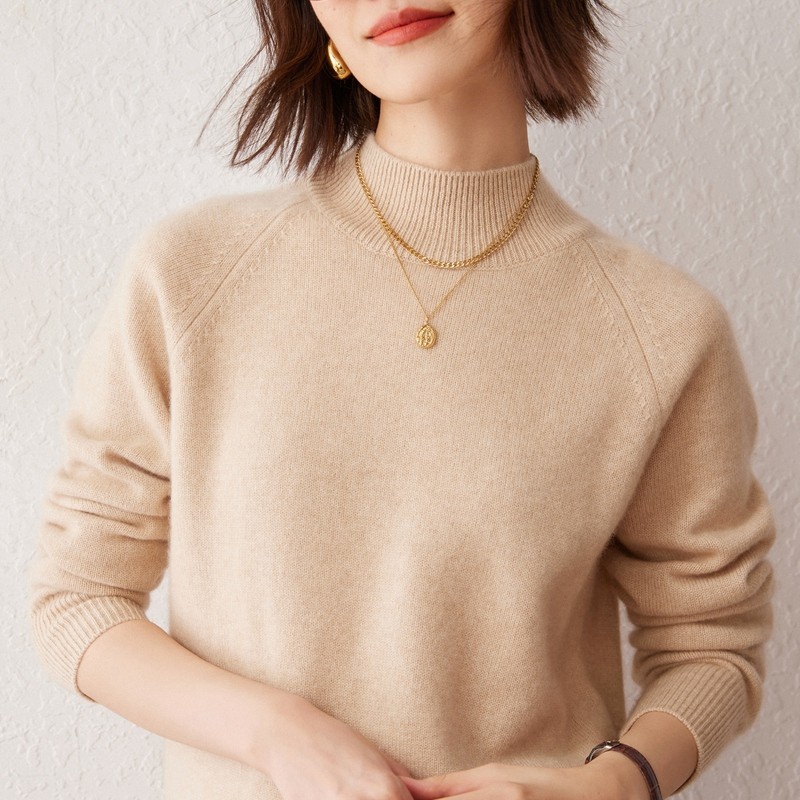 意大利出口订单~2025秋冬新100纯山羊绒圆领套头宽松打底羊绒衫女,女装/女士精品,羊绒衫,淘宝优惠券,粉丝福利购,淘宝优惠卷