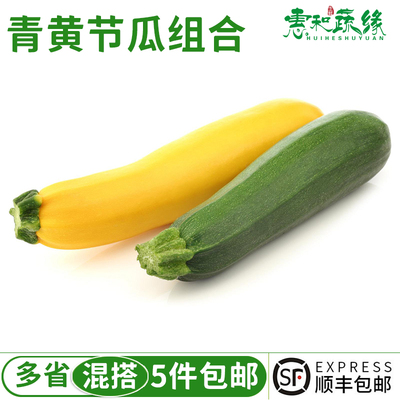 新鲜黄青节瓜500g西餐食用蔬菜沙拉食材青黄西葫芦绿色茄瓜结瓜毛