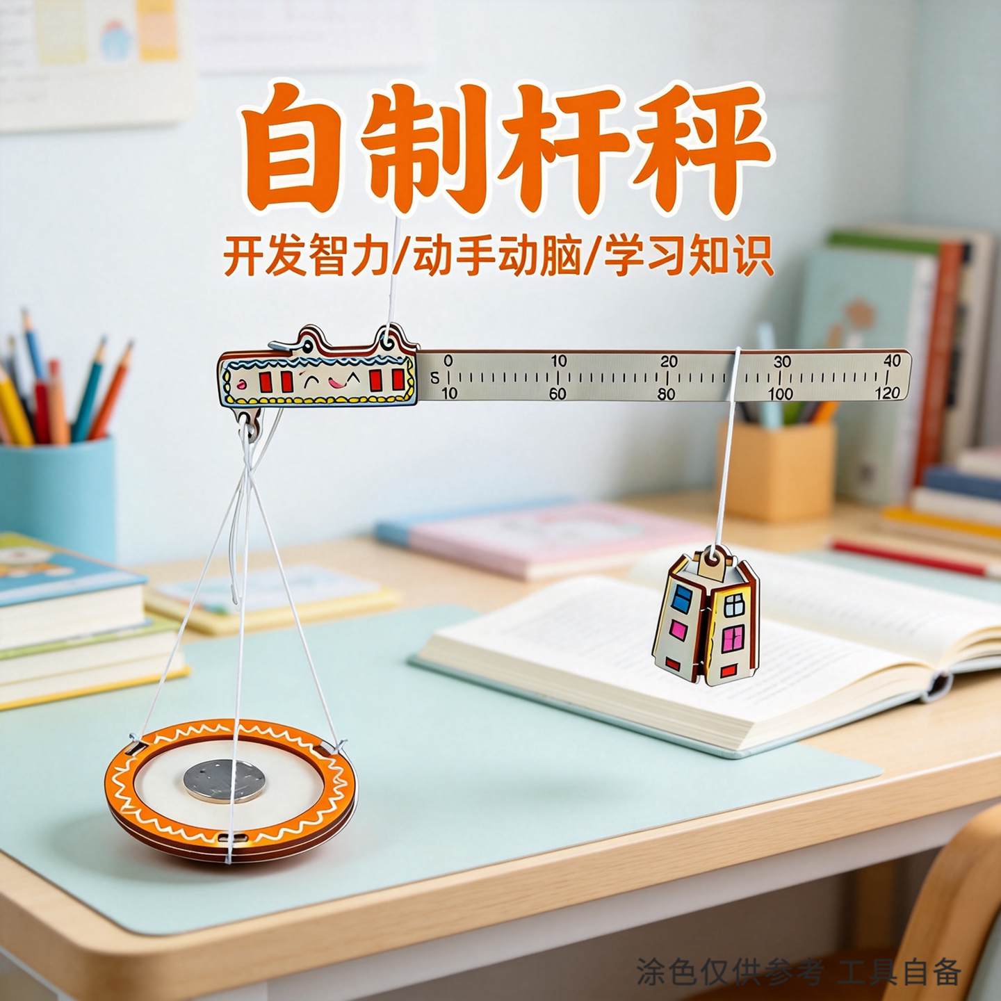 追鹿木制杆秤拼装STEAM教具